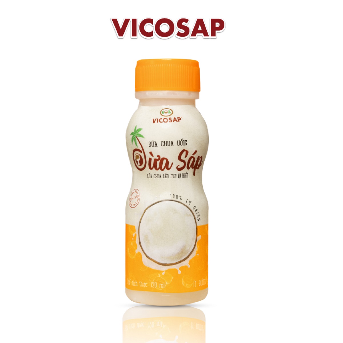 Sữa chua uống dừa sáp Vicosap 120ml