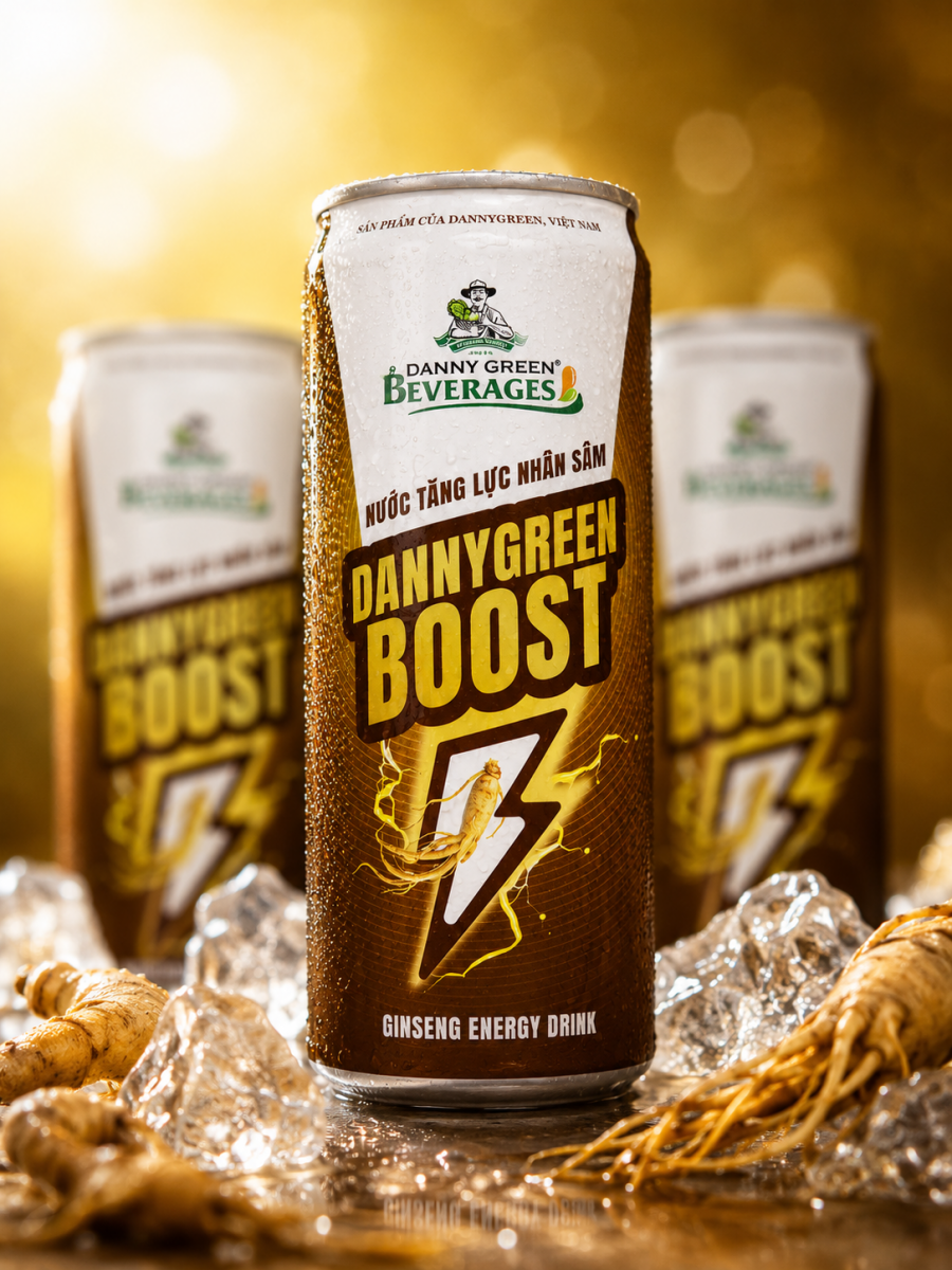 Lon Tăng Lực Nhân Sâm DannyGreen Boost Lon 320ml